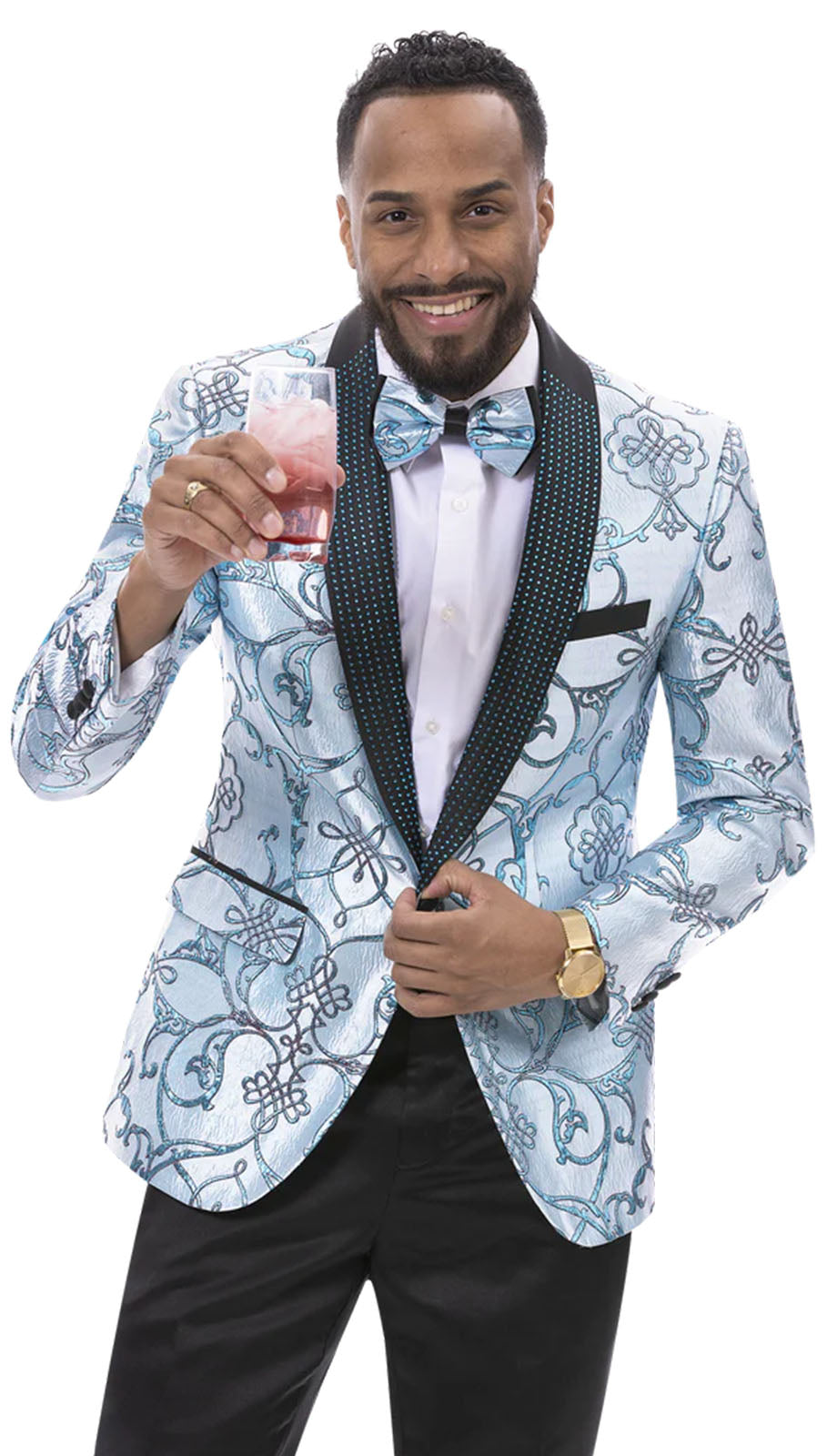 EJ Samuel J183-AQU Mens Blazer