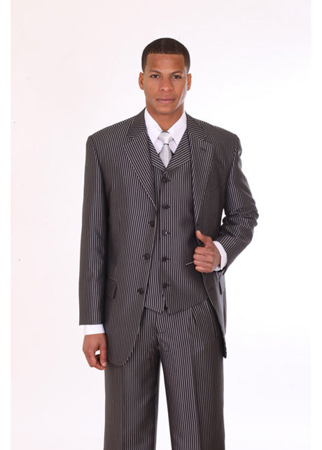 Milano Moda 5802V5-BLK Mens Suit