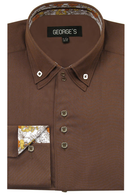 Fortino Landi AH610-BRO Mens Shirt