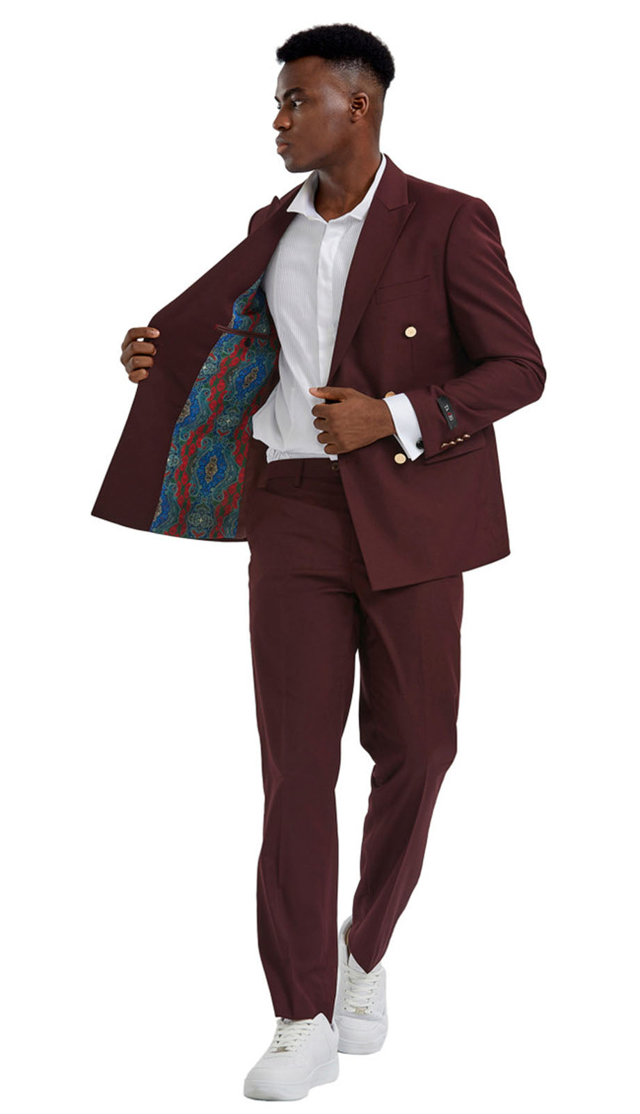 Tazzio M356SK-BUR Mens Suit