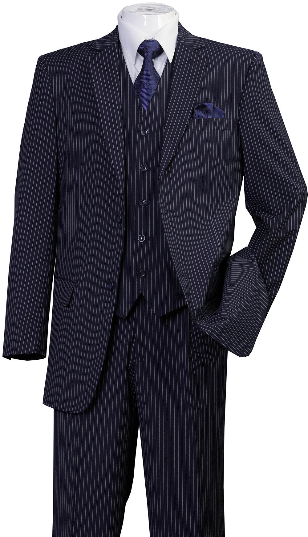 Milano Moda 5702v8-NV Mens Suit