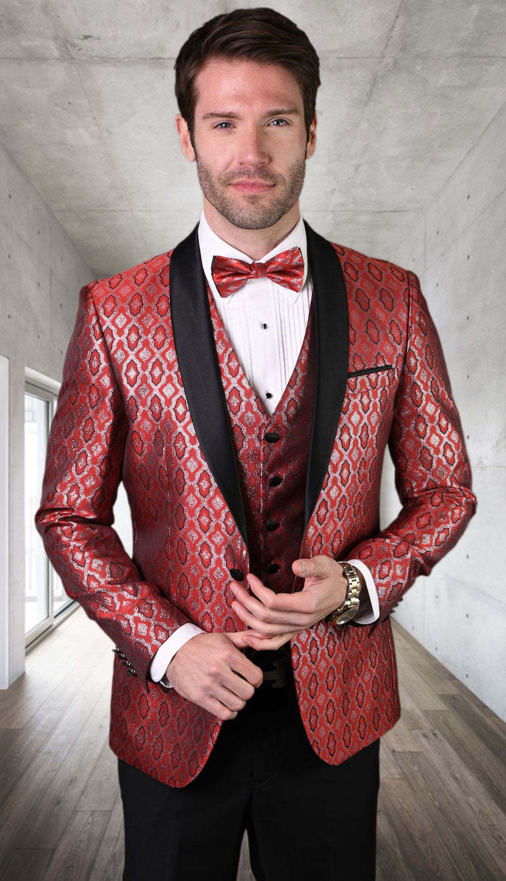 Statement BELLAGIO-21-RE Mens Suit