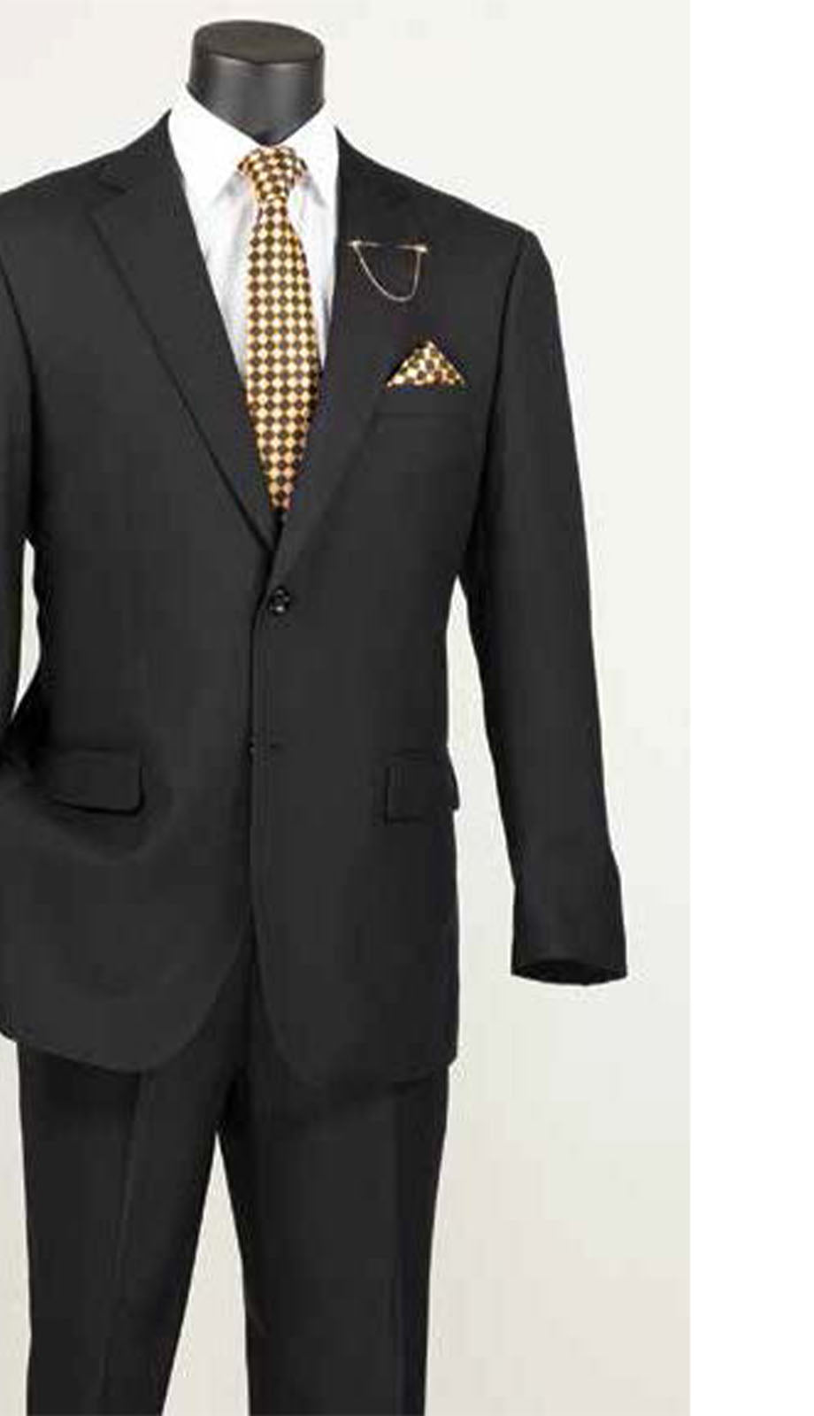 Vinci F-2C900-BLK Mens Suit