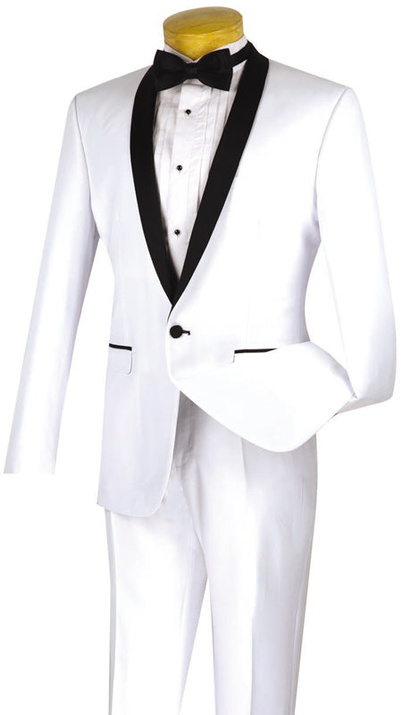 Vinci T-SS-WHT Mens Suit