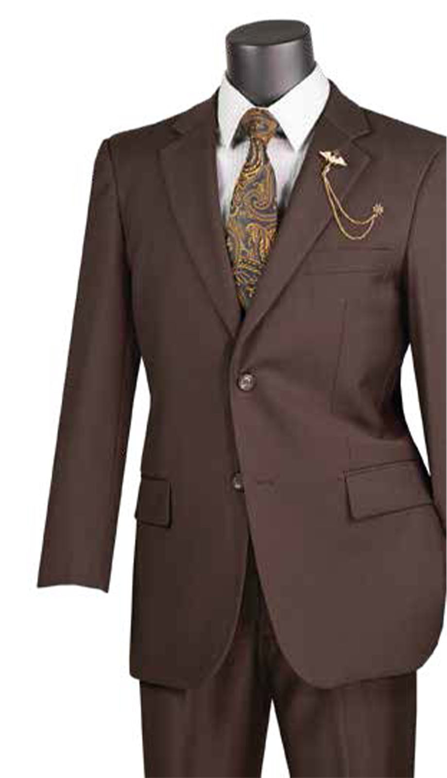 Vinci F-2C900-BRN Mens Suit