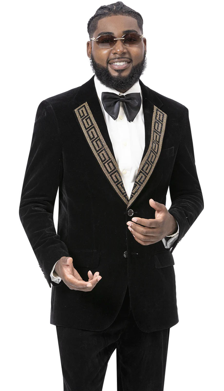 EJ Samuel JP110-BLK Mens Suit