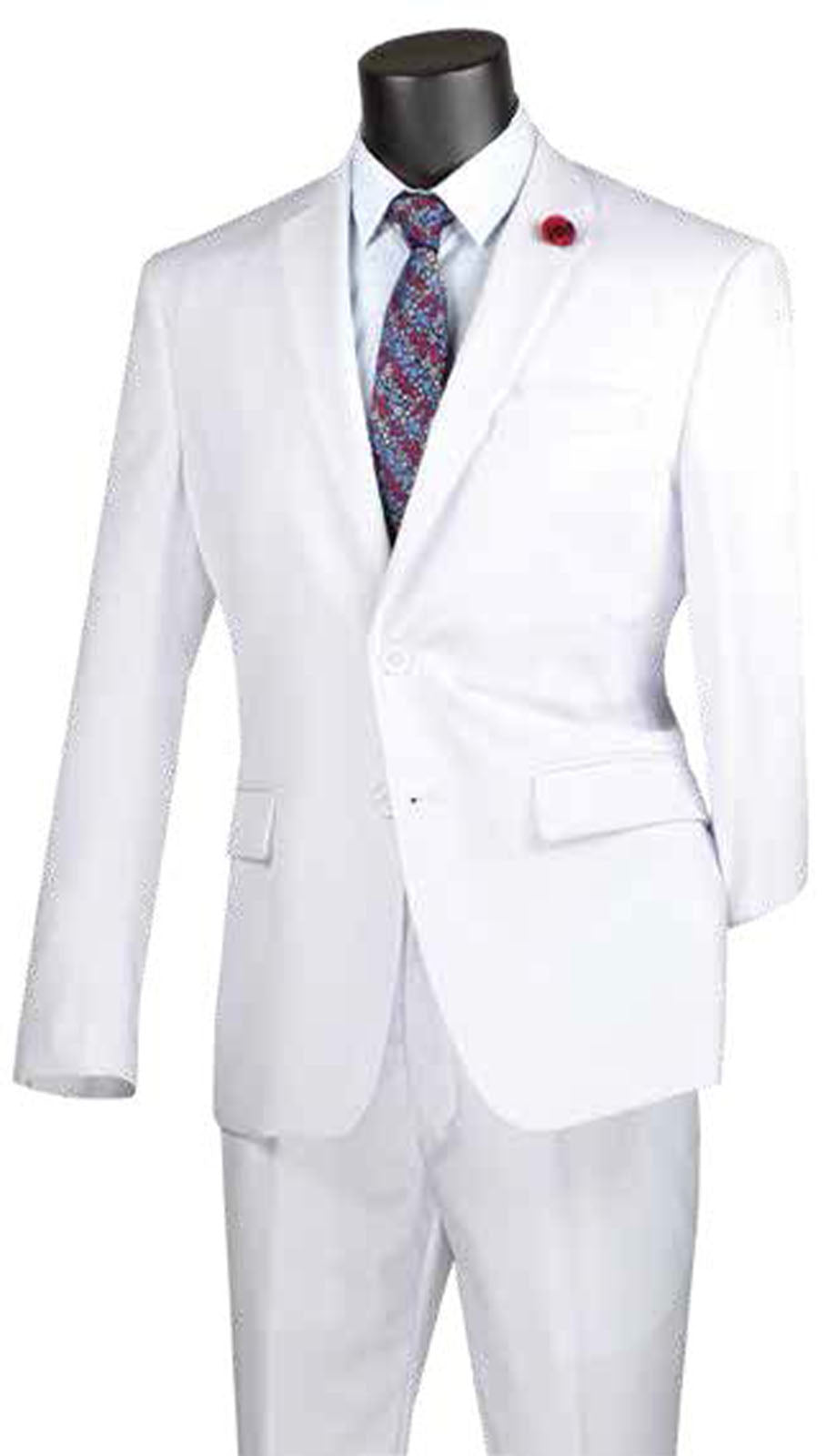 Vinci  F-2C900-WHT Mens Suit