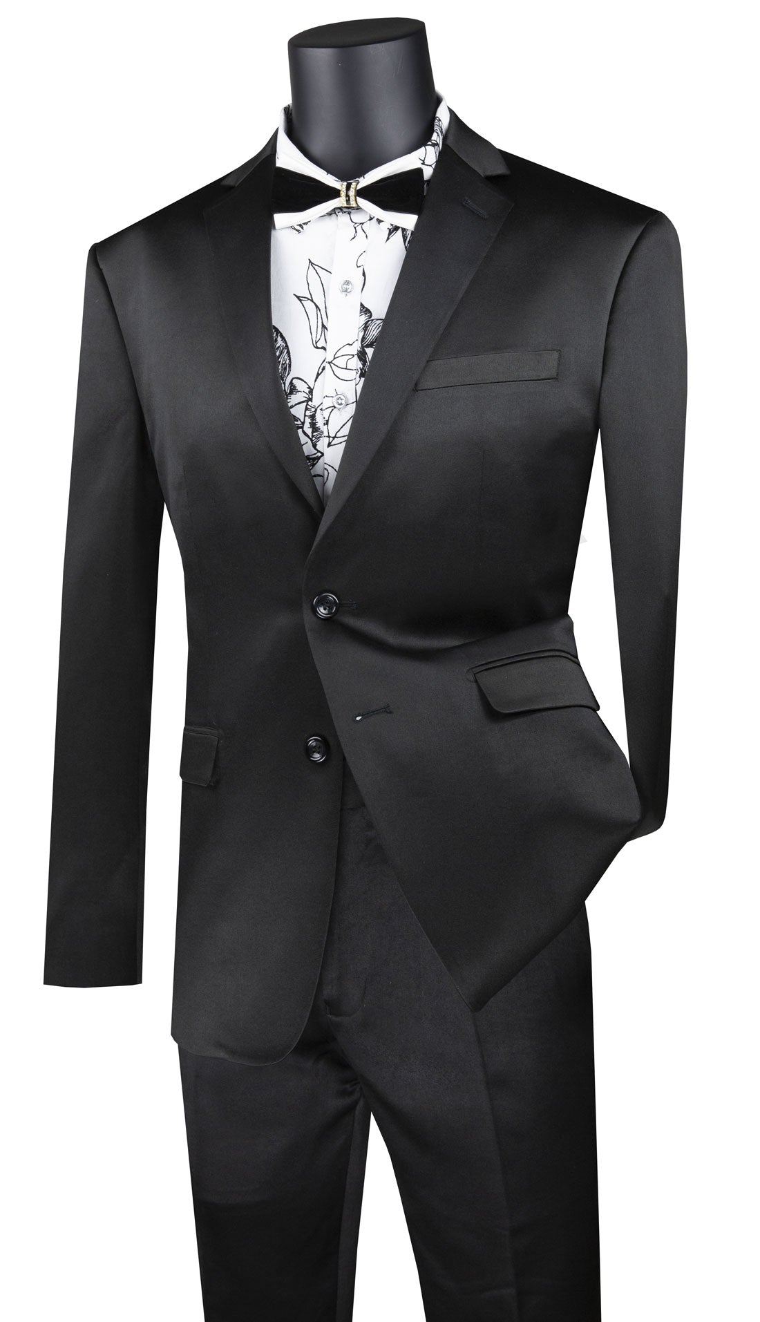 Vinci UST-1-BK Mens Suit