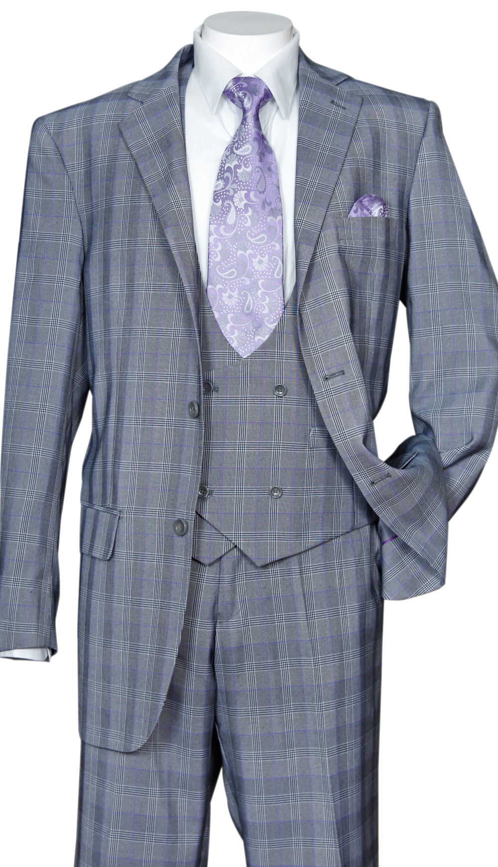Milano Moda 5702v6-GR Mens Suit