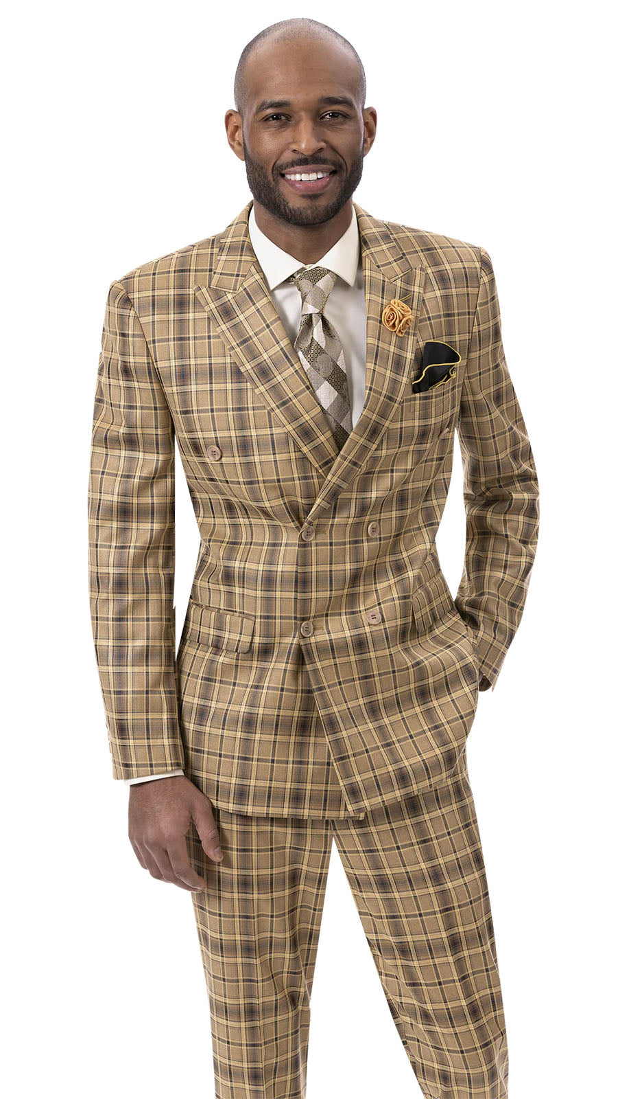 EJ Samuel M2786-GLD Mens Suit