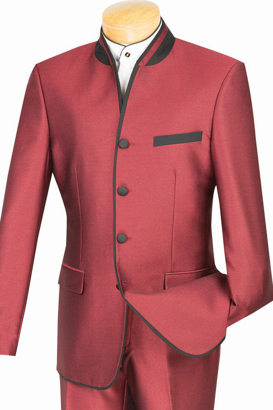 Vinci S4HT-1-BUR Mens Suit