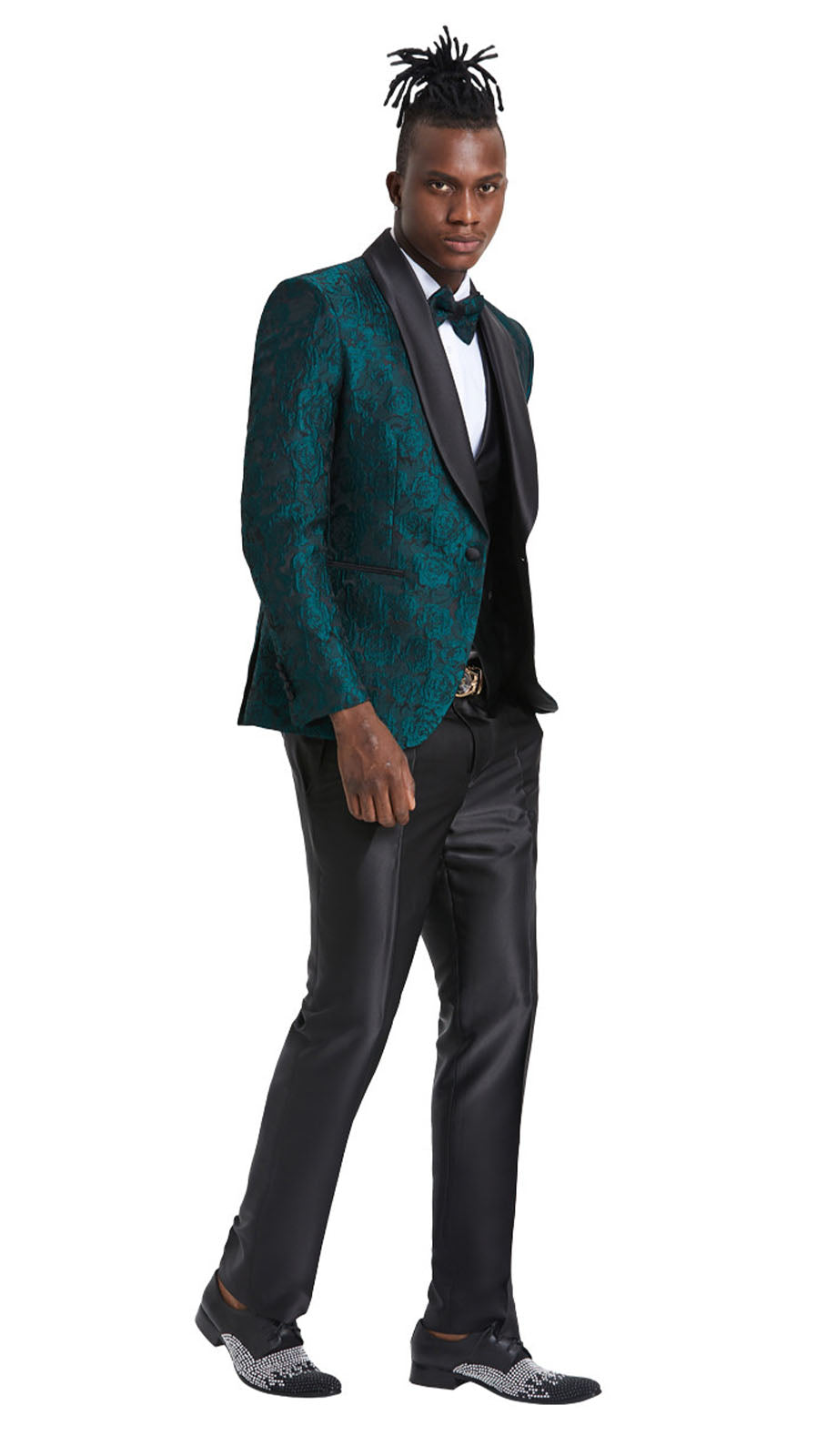 Tazzio M363SK-GRN Mens Suit