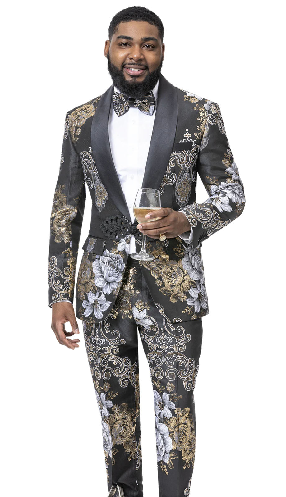 EJ Samuel JP119-BLK Mens Suit
