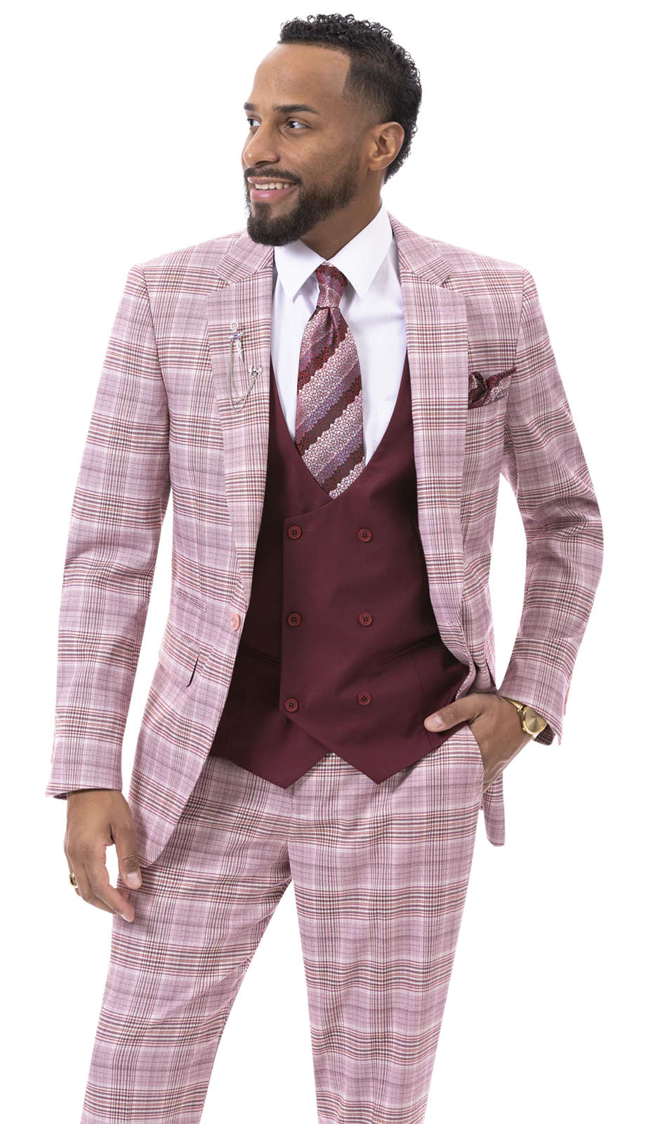 EJ Samuel M2787-BUR  Mens Suit