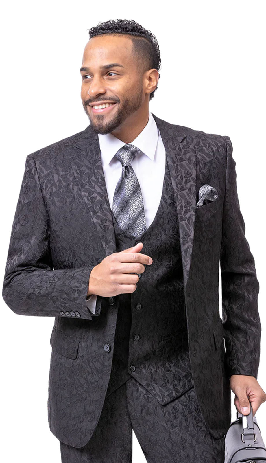 EJ Samuel M2763-BLK Mens Suit