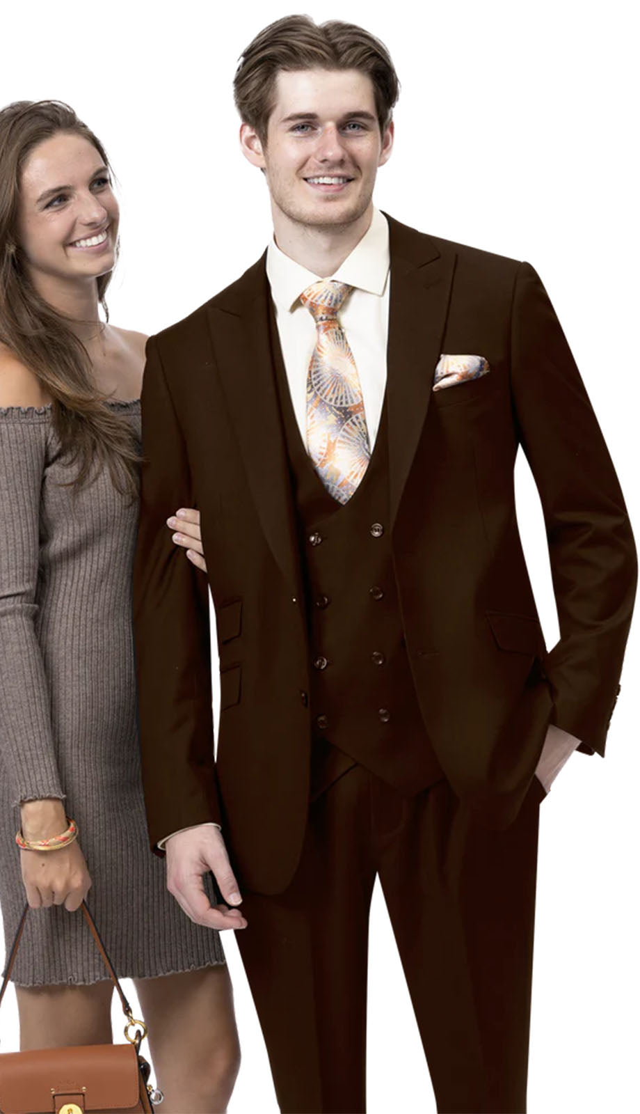 EJ Samuel M2770-BRN Mens Suit