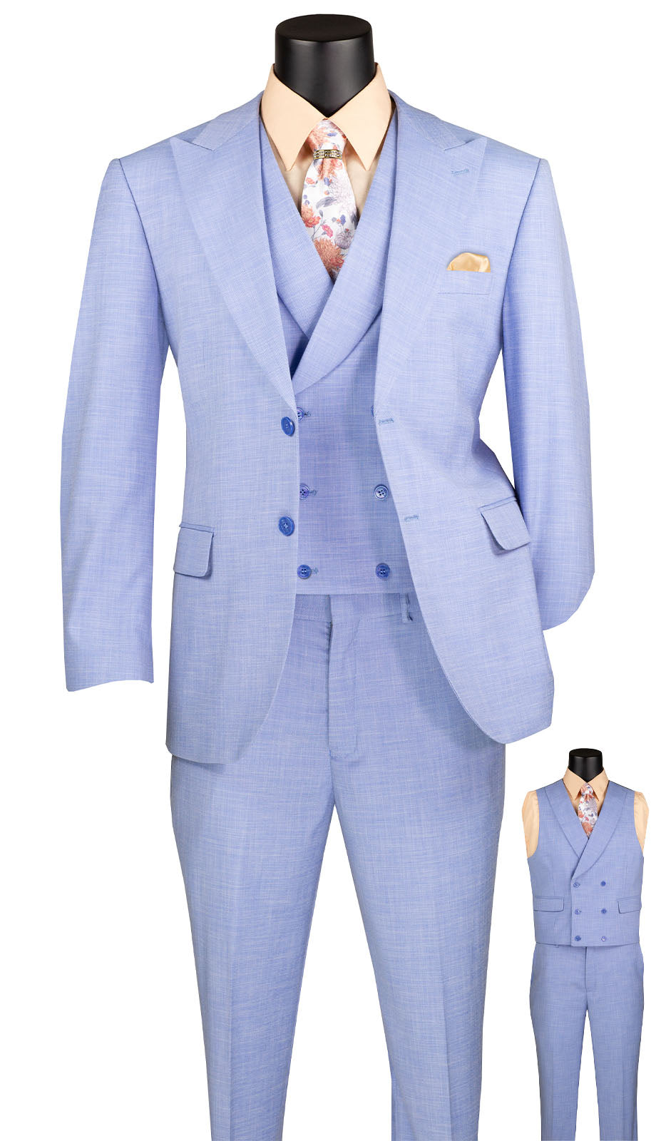 Vinci MV2K-2-LTB Mens Suit
