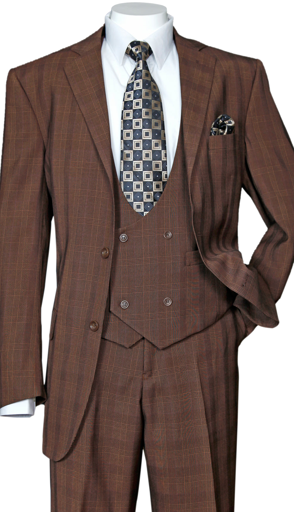 Milano Moda 5702v6-BR Mens Suit