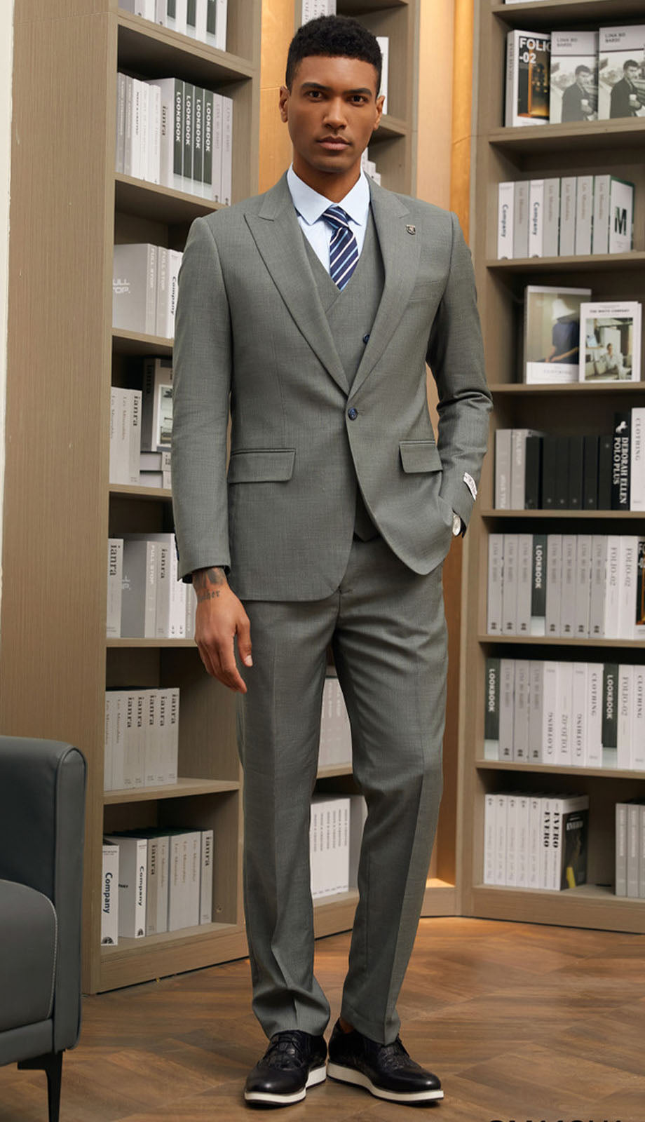 Stacy Adams SM143H1-GRN Mens Suit
