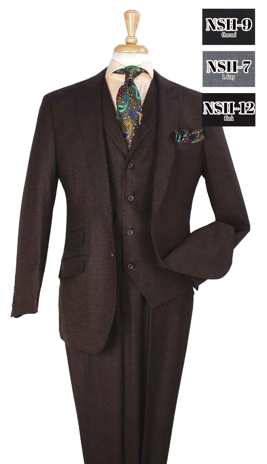 Iconic NSH-8-BRW Mens Suit