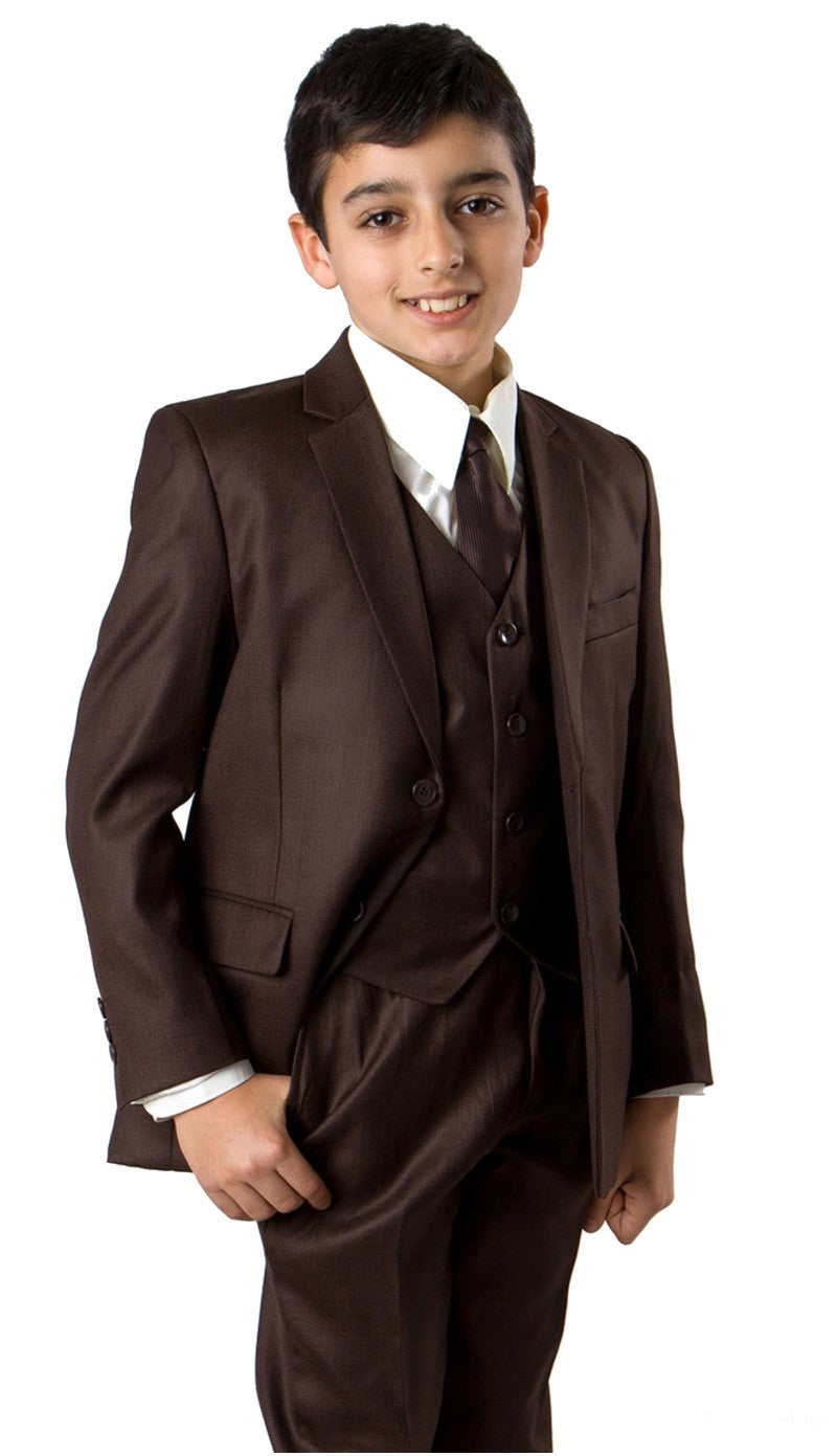 Tazzio B347H-06-BROWN Boys Suit