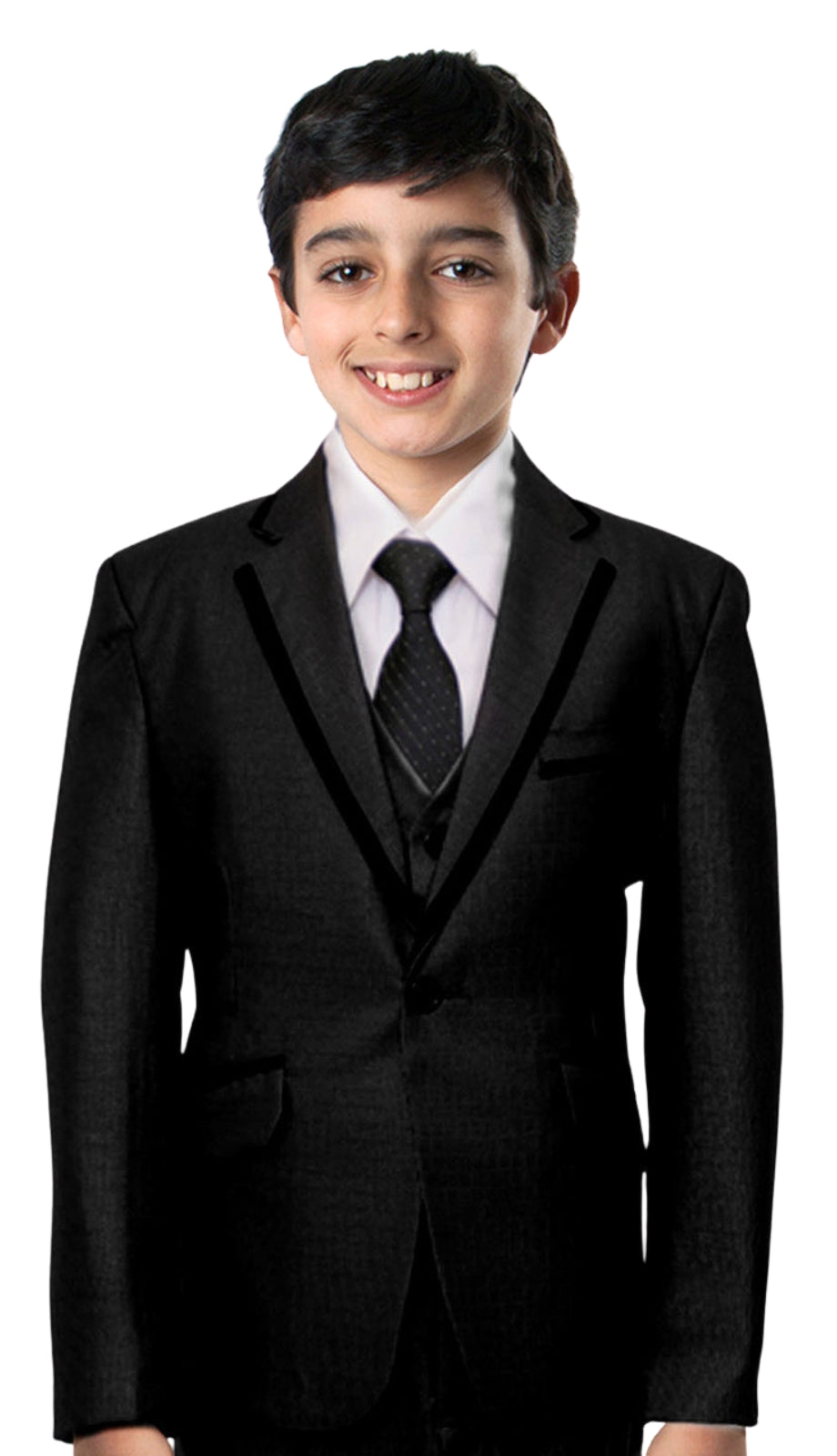Tazzio B351-01-BLK Boys Suit