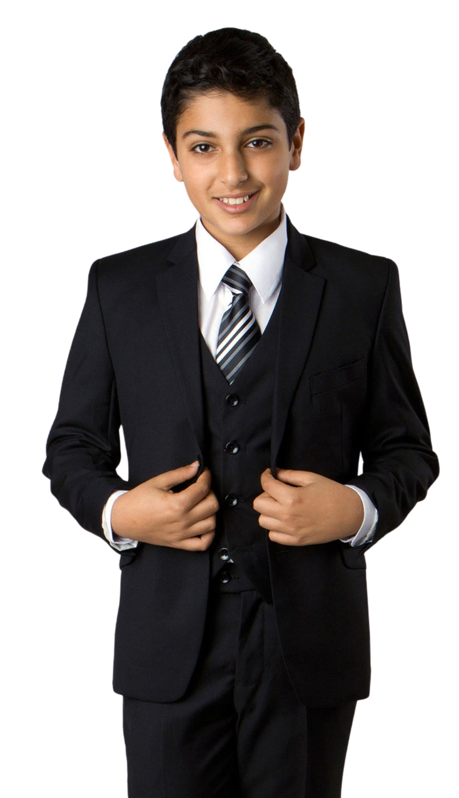 Tazzio B358-01-BLK Boys Suit
