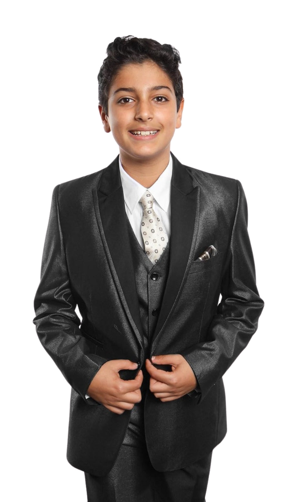 Tazzio B379-01-BLK Boys Suit
