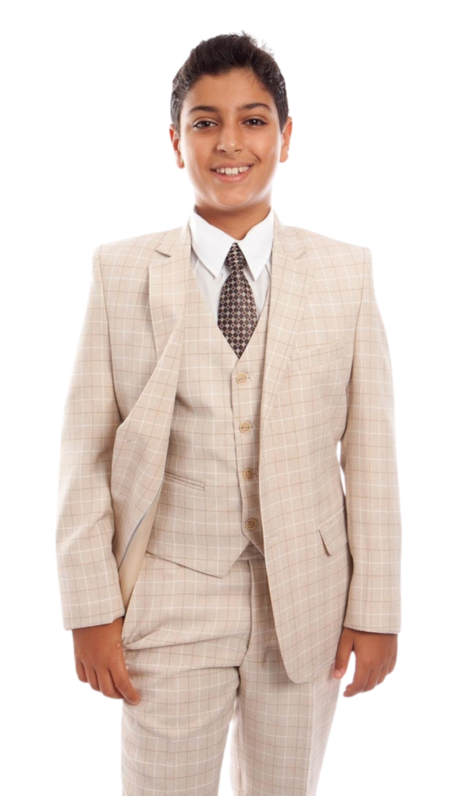 Tazzio B389-03-BEIGE Male Suit