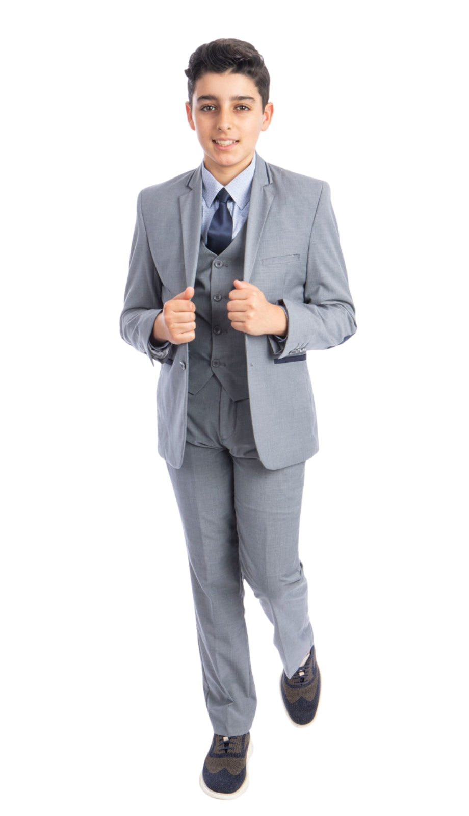 Tazzio B392-02-GRY Boys Suit