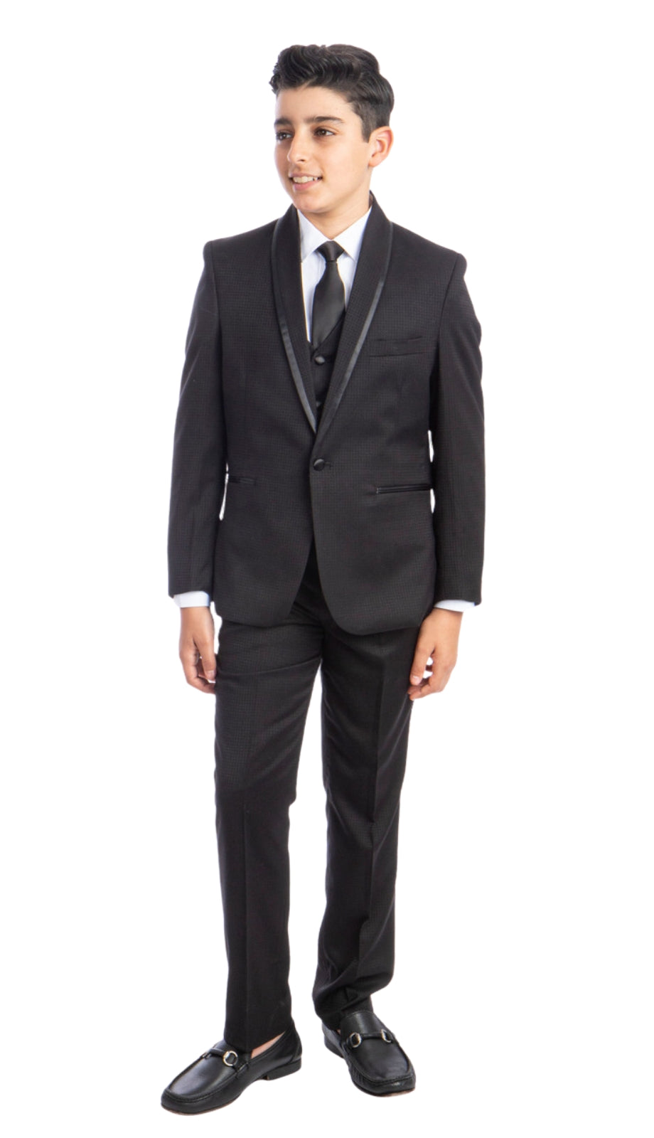 Tazzio B393-01-BLK Boys Suit