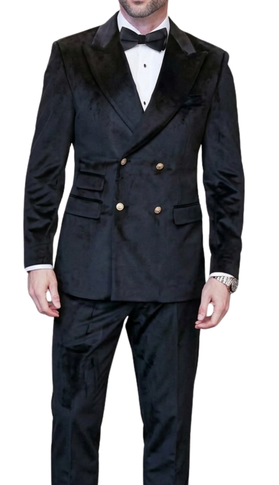Statement DB-VELVET-BLACK Mens Suit