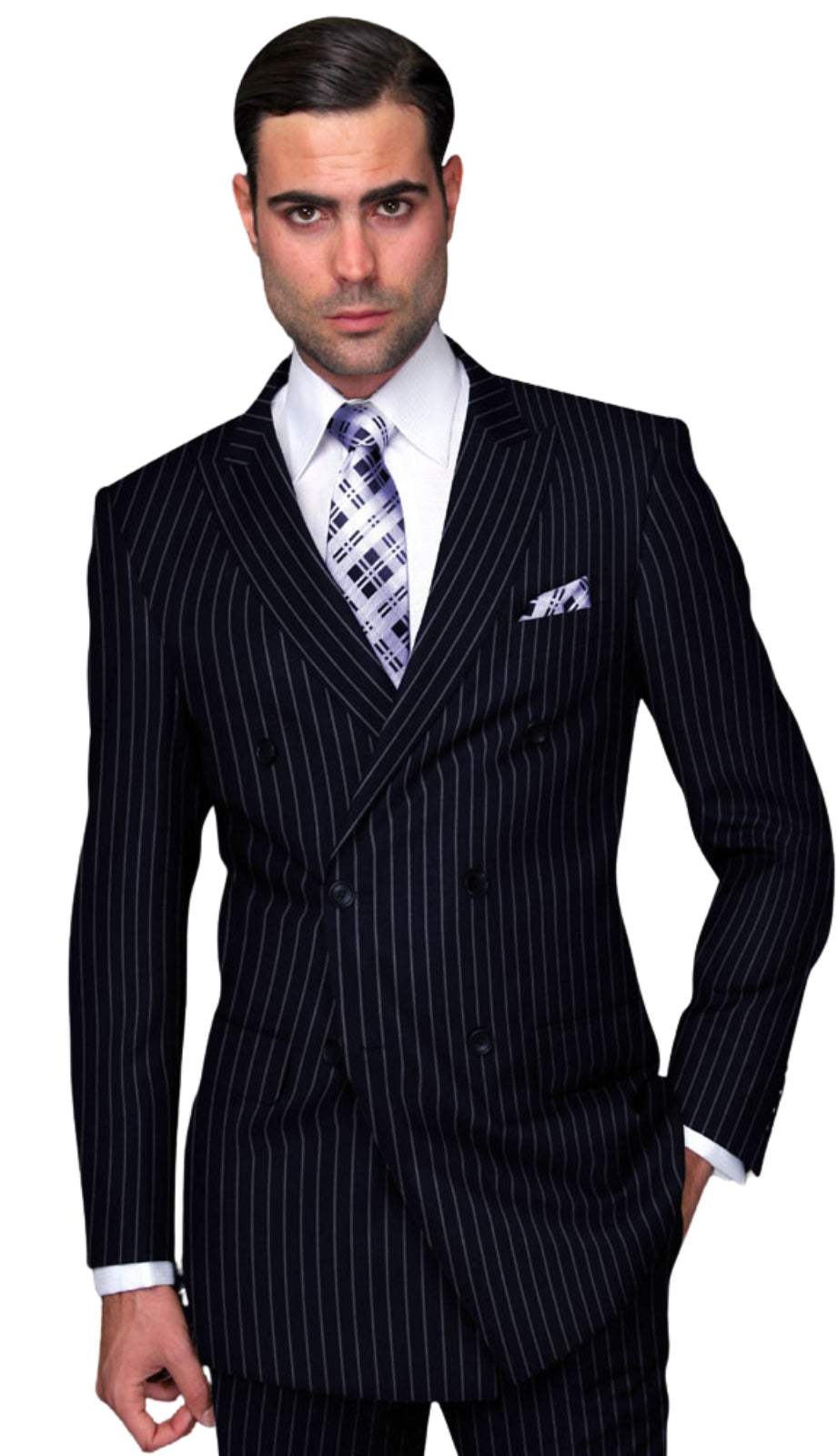 Statement DB-ZARELLI-NAVY-2PC Mens Suit