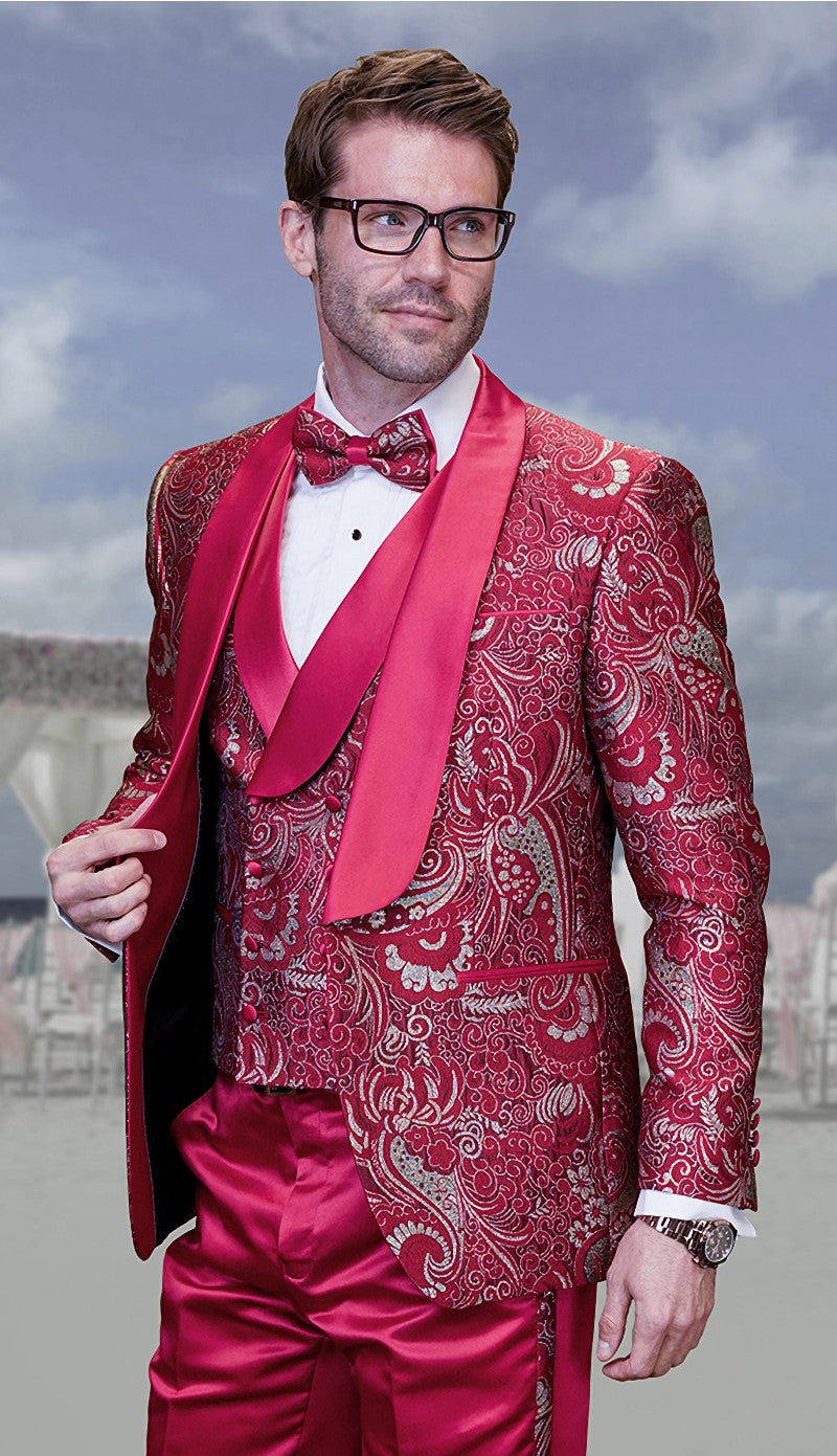 Statement DELANO-4-RE Mens Suit