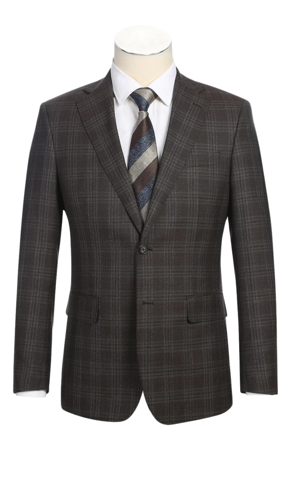 English Laundry Mens Suit EL12-58-555-BRN ( Check Suit )