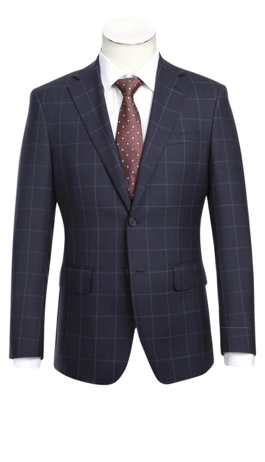 English Laundry Mens Suit EL92-52-410-BLUE Wool Suit