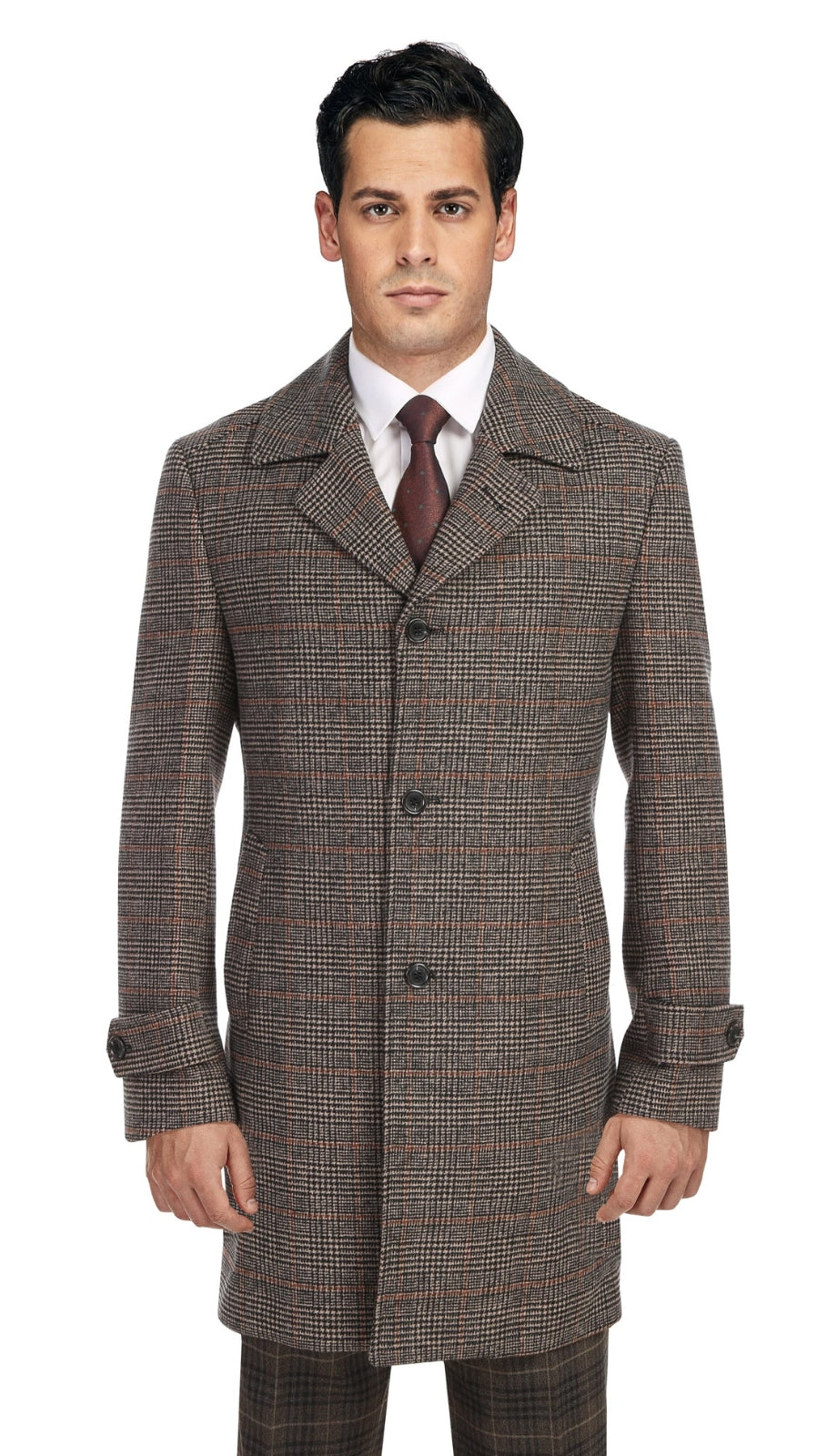 English Laundry Mens Coat EL98-58-674-TAN Long Coat