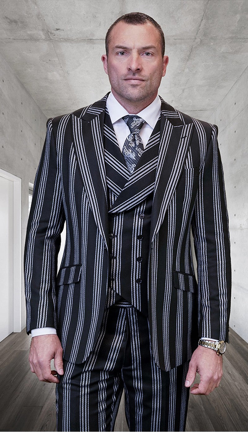 Statement FEROLI-BLK Mens Suit