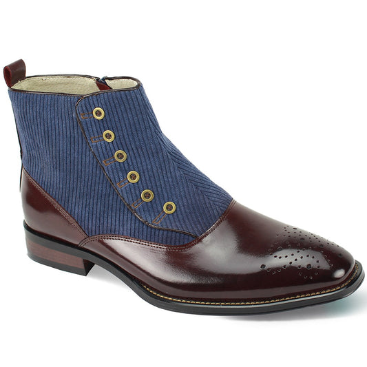 Giovanni KENDRICK-BURG-NVY Mens Dress Shoes