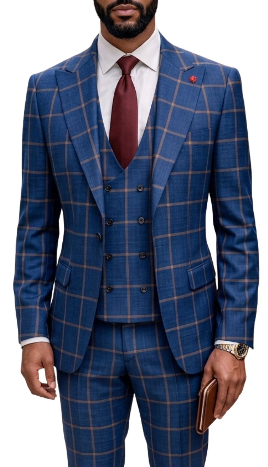 Statement LAMBA-SAPPHIRE-3PC Mens Suit
