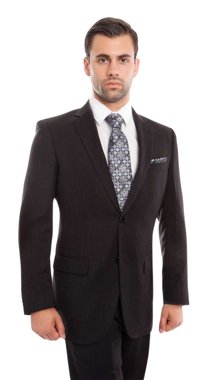 Tazzio Mens Suit M121-03-CHAR