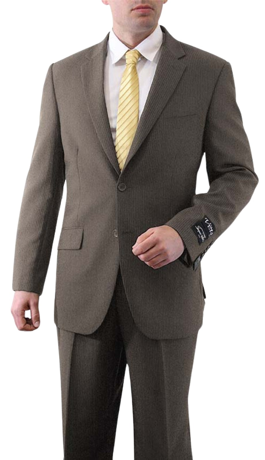 Tazzio M162-04-BROWN-LT.BROWN Mens Suit