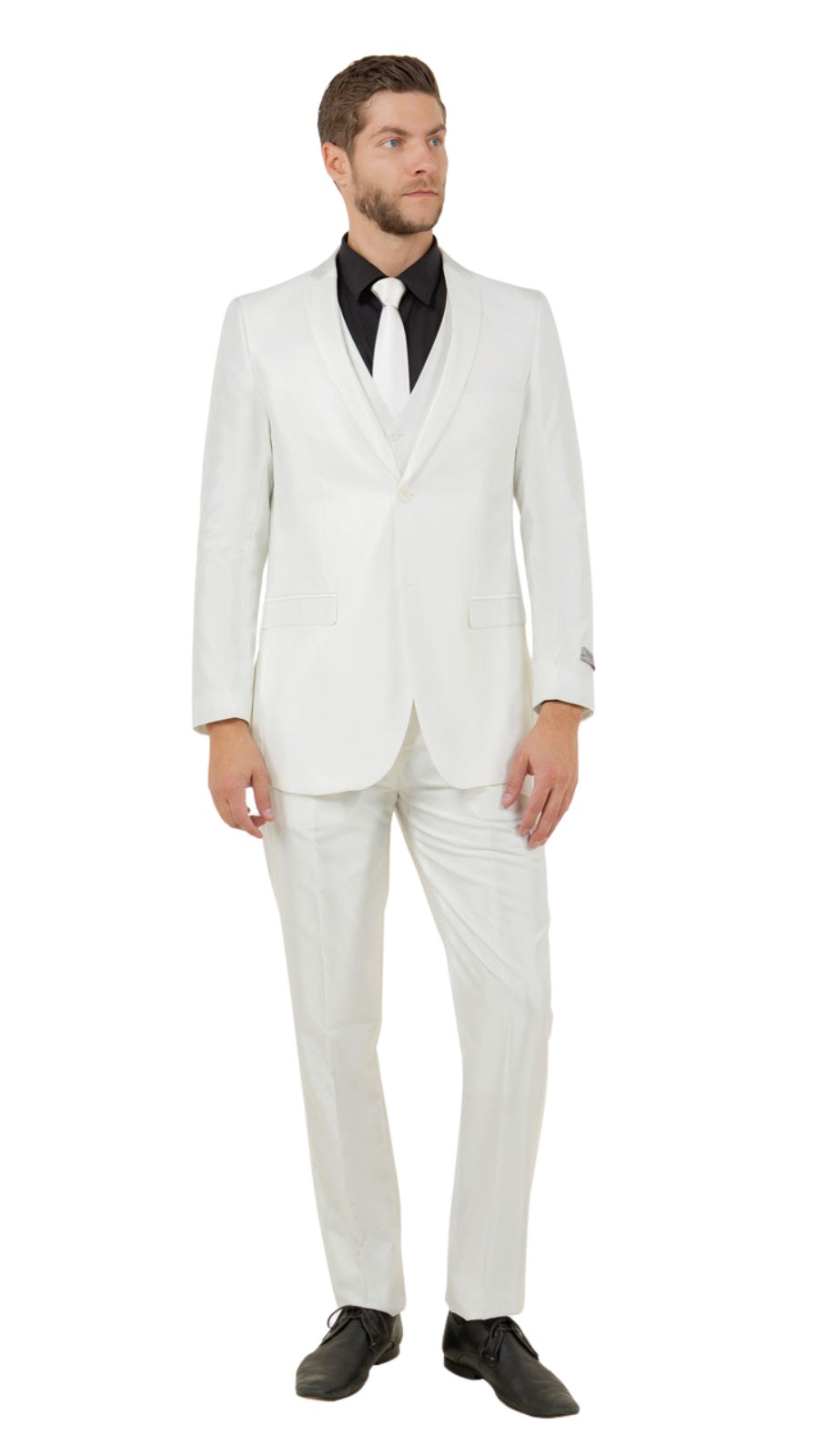 TAZZIO M163S-04-IVORY Mens Suit