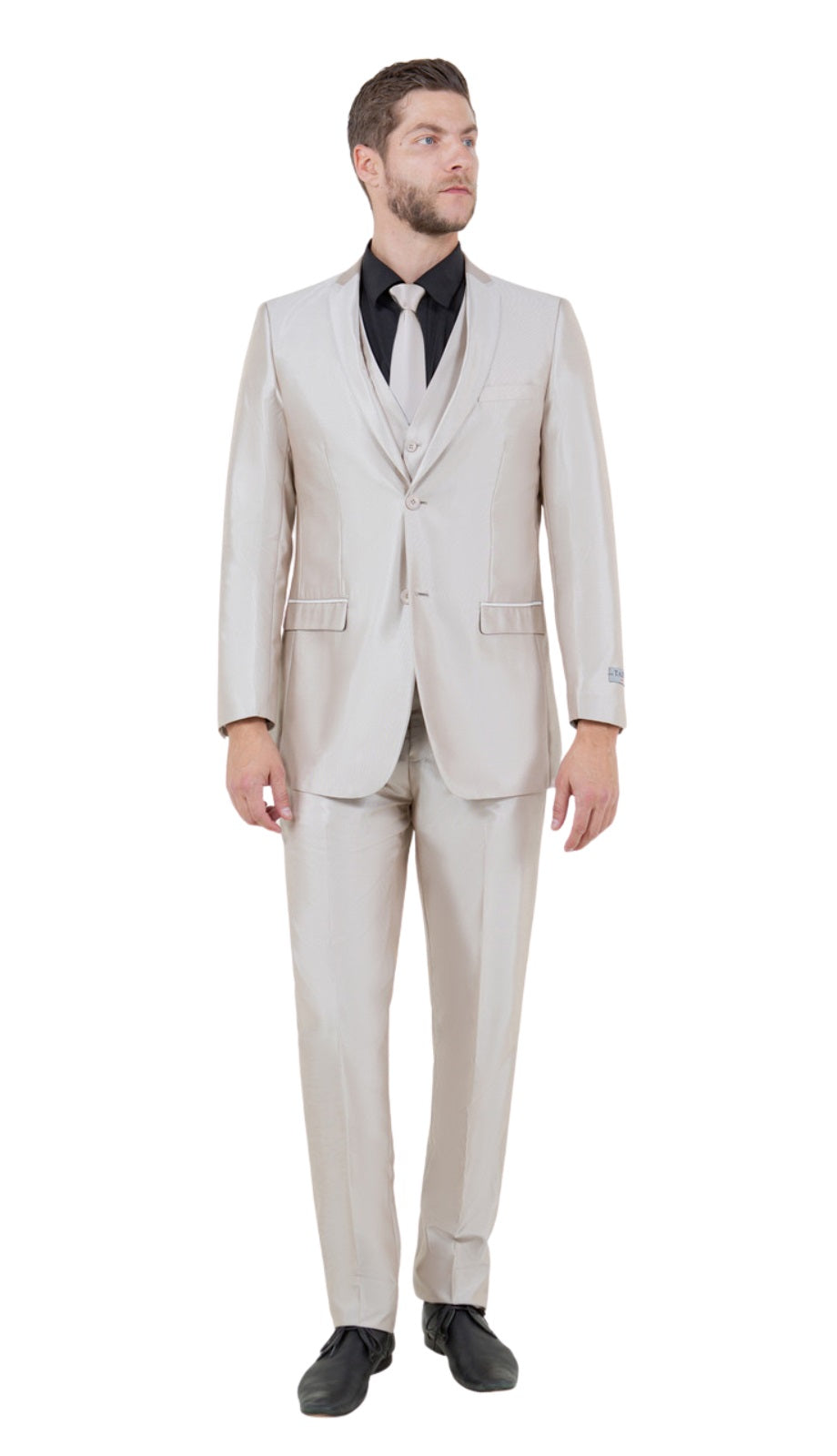 TAZZIO M163S-09-CHAMPAGNE Mens Suit