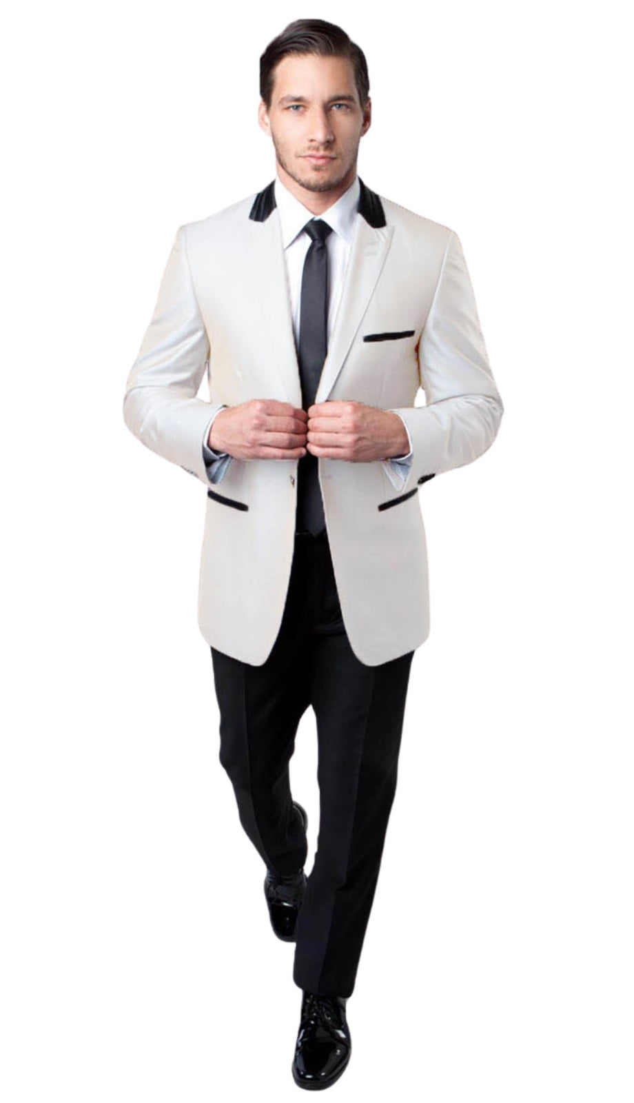 Tazzio M174S-03-WHT Mens Suit