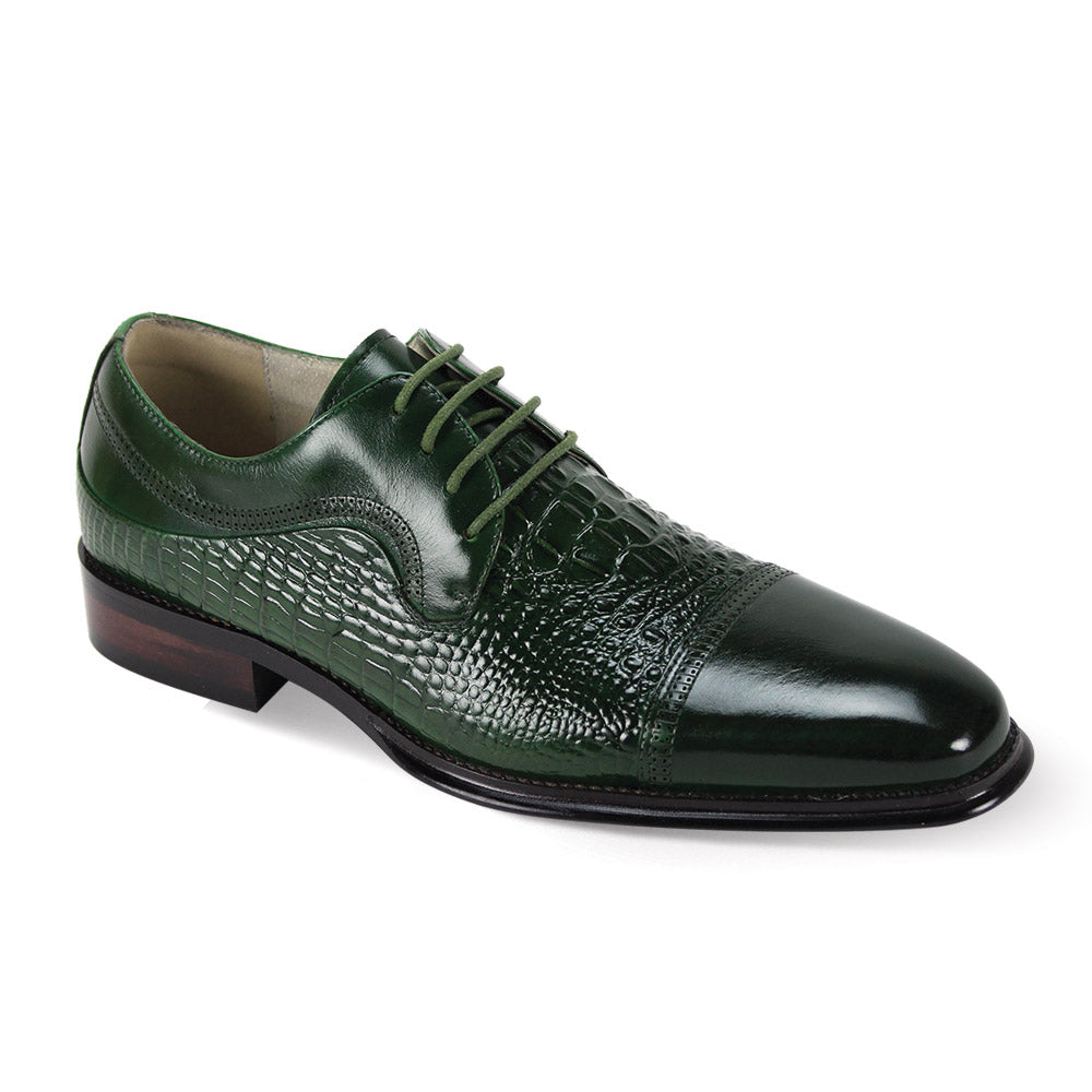 Giovanni Leather Dress Shoes-MATTIAS-GRN