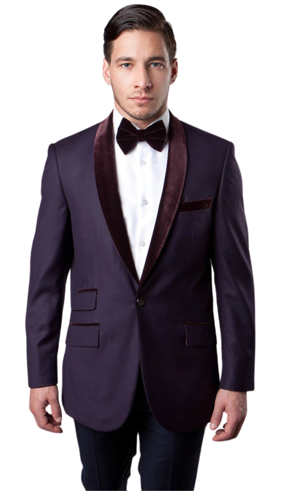 Tazzio MJ145S-EGGPLANT Mens Sports Coat