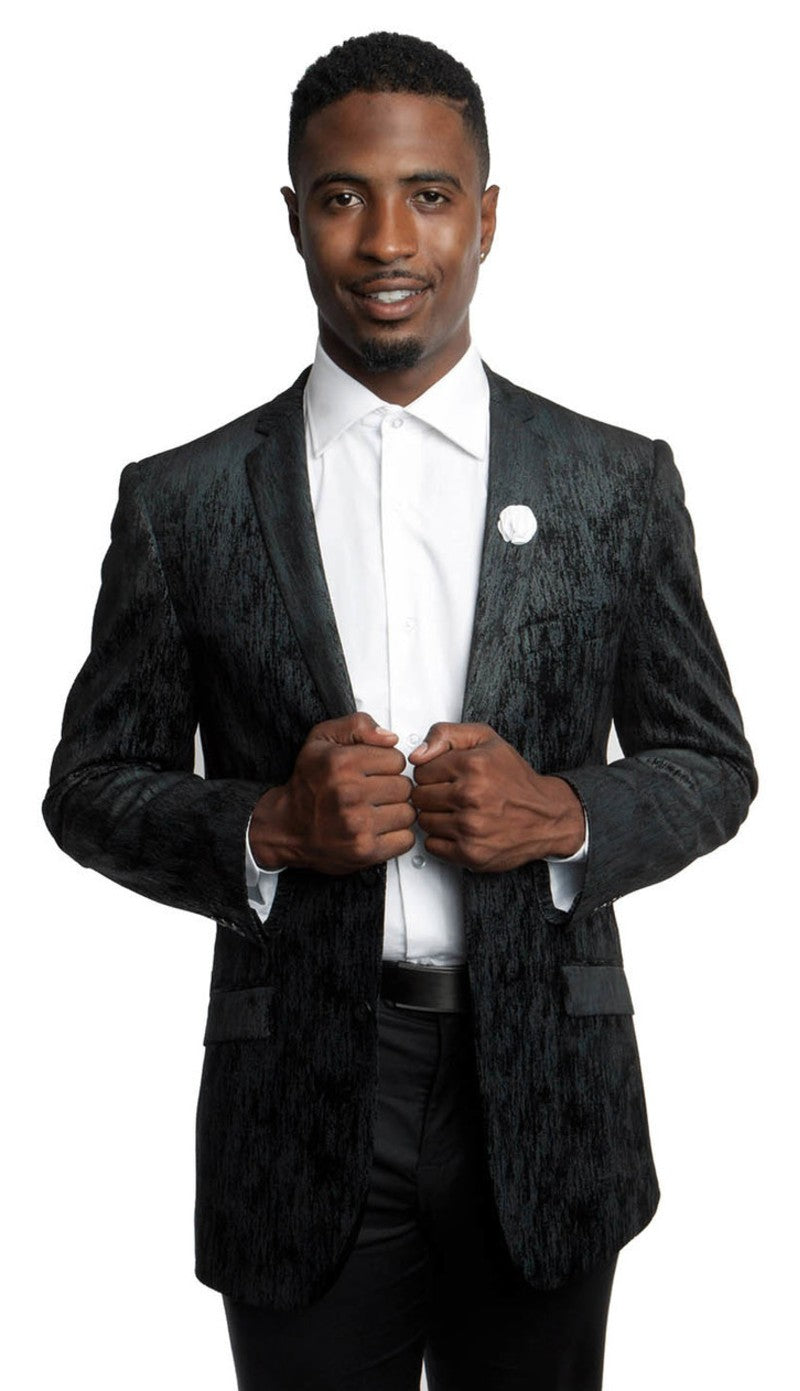 Tazzio MJ164S-BLK Mens Sports Coat