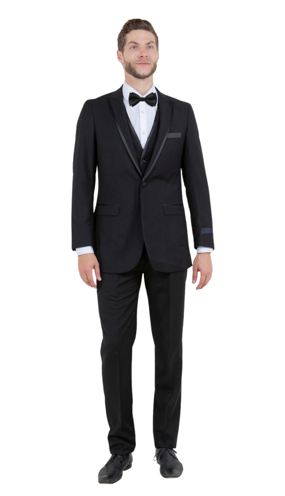 Tazzio MT309S-01-BLACK Mens Tuxedos