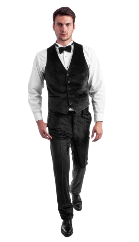 Tazzio MV107H-01-BLK-WHI Mens Vest